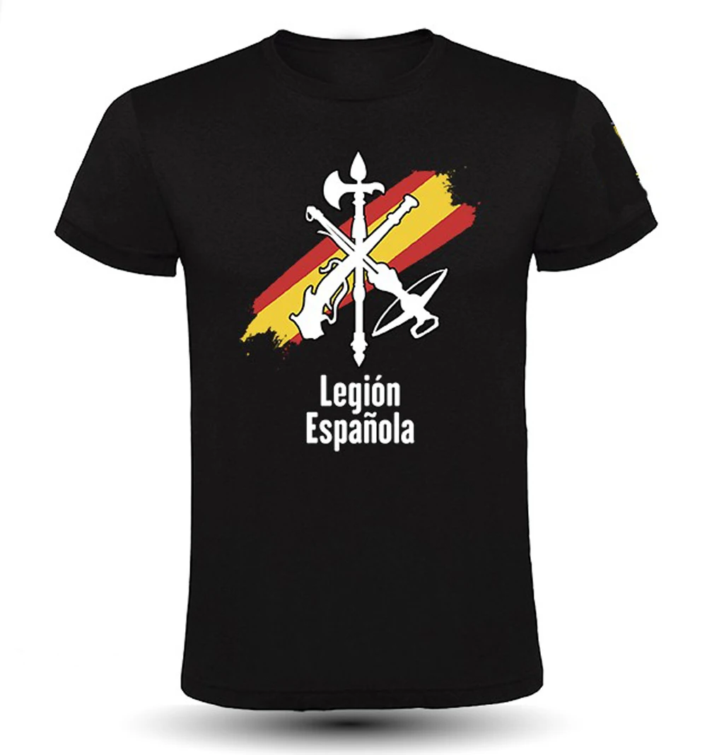 

Spanish Foreign Legion Flag Legion Espanola T-Shirt. Summer Cotton O-Neck Short Sleeve Mens T Shirt New S-3XL