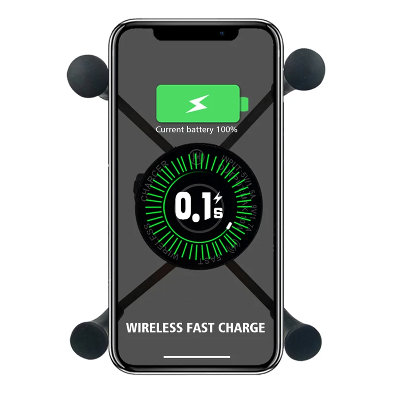 QC3.0 Быстрая зарядка проводной беспроводной держатель для телефона мотоцикла Daul