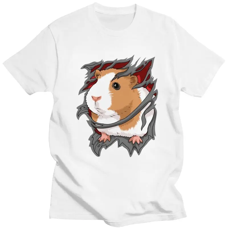 

Cute Guinea Pig Pet Tshirts Men Summer T Shirt Classic Animal T-shirt Loose Fit Soft Tees Apparel
