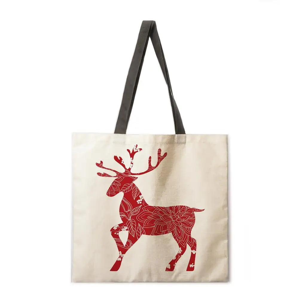 

Ladies handbags colorful deer printing bags handbags ladies shoulder bags foldable shopping bags outdoor beach handbags