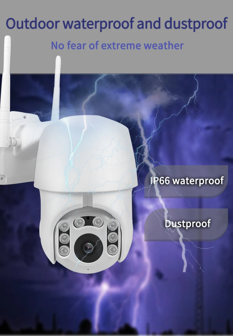 1080P PTZ IP камера Wifi наружная скорость купольная беспроводная видеокамера с Wi-Fi панорамирование наклона 4X цифровой зум 2MP сети видеонаблюдения