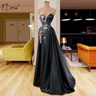 Vestidos De Noche арабский серебряными кристаллами вечерние платья 2021 к требованиям заказчика; Сверкающие; Дубай Вечерние платья на заказ вечерние платья Украшенные бисером, платье как у знаменитости