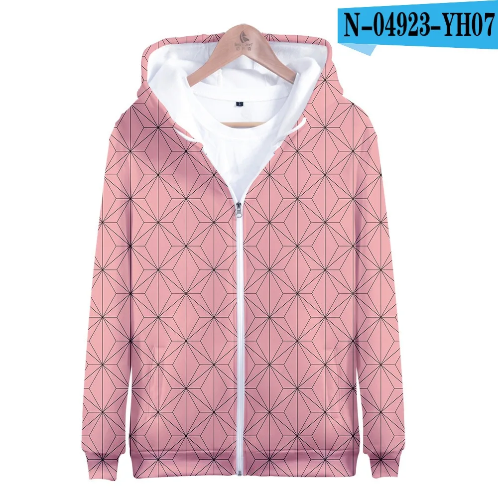 

Children Jackets Coats 100cm - 160 cm Demon Slayer: Kimetsu No Yaiba Hoodie Nezuko Sabito Iguro Obanai Cosplay Hooded Sweatshirt