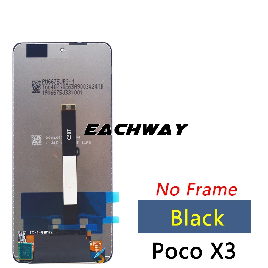 ЖК-дисплей 6 67 дюйма для Xiaomi Poco X3 NFC с сенсорным экраном и дигитайзером в сборе