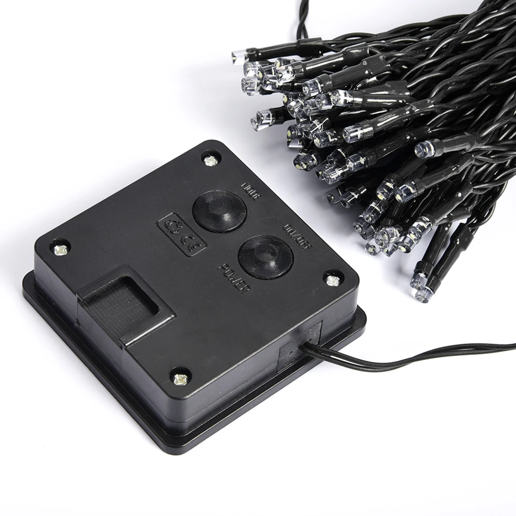 Уличный легкий 12 м водонепроницаемый 100 светодиодный солнечный праздничный