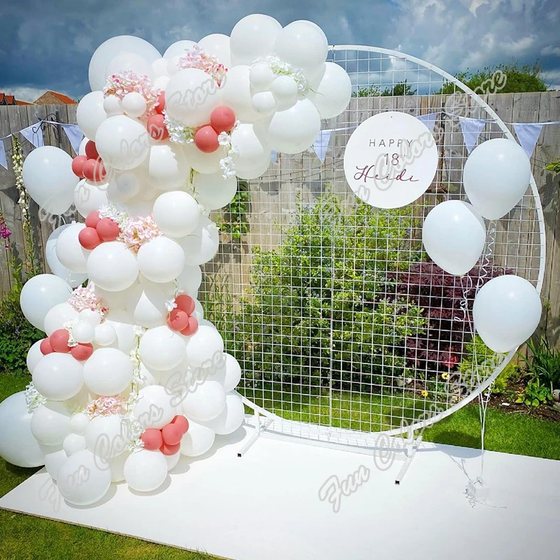 

Белый фон для свадьбы, дня рождения, вечеринки, детский душ, ретро розовый фестиваль, праздник, наборы для обеденного стола, воздушный шар, ги...