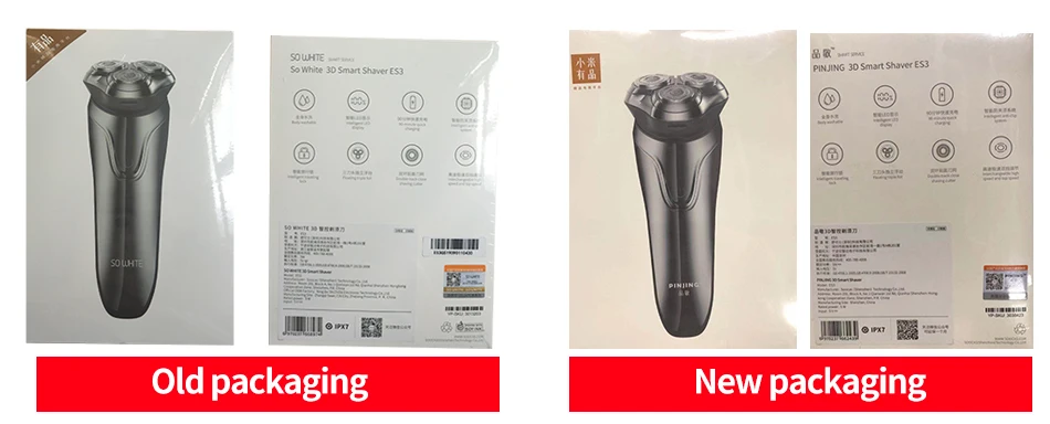 Xiaomi PINJING SO WHITE электробритва Мужская моющаяся USB перезаряжаемая Беспроводная 3D умная бритва для бритья бороды