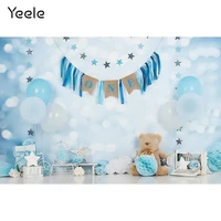 yeele 1st birthday background for photography balloons newborn baby photographic studio photo backdrop bear stars decor props