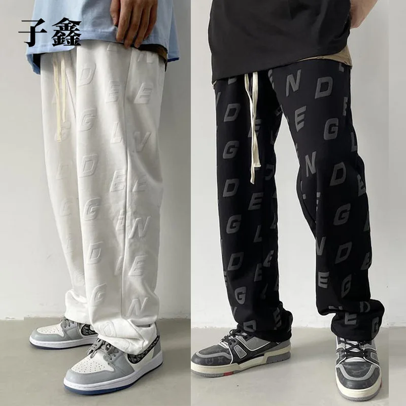 

Hot Sale In Europe and America In Autumn, Exclusively for New Loose Straight-leg Pants, Solid Color Casual Trousers for Men