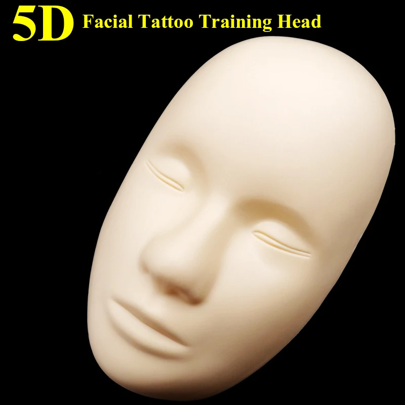 Training head Only Силиконовая 5D форма для макияжа лица, голова для бровей, губ, татуировка, Перманентный макияж, манекен, татуировка, кожа, татуировка, учебная головка - Цвет: Training head Only