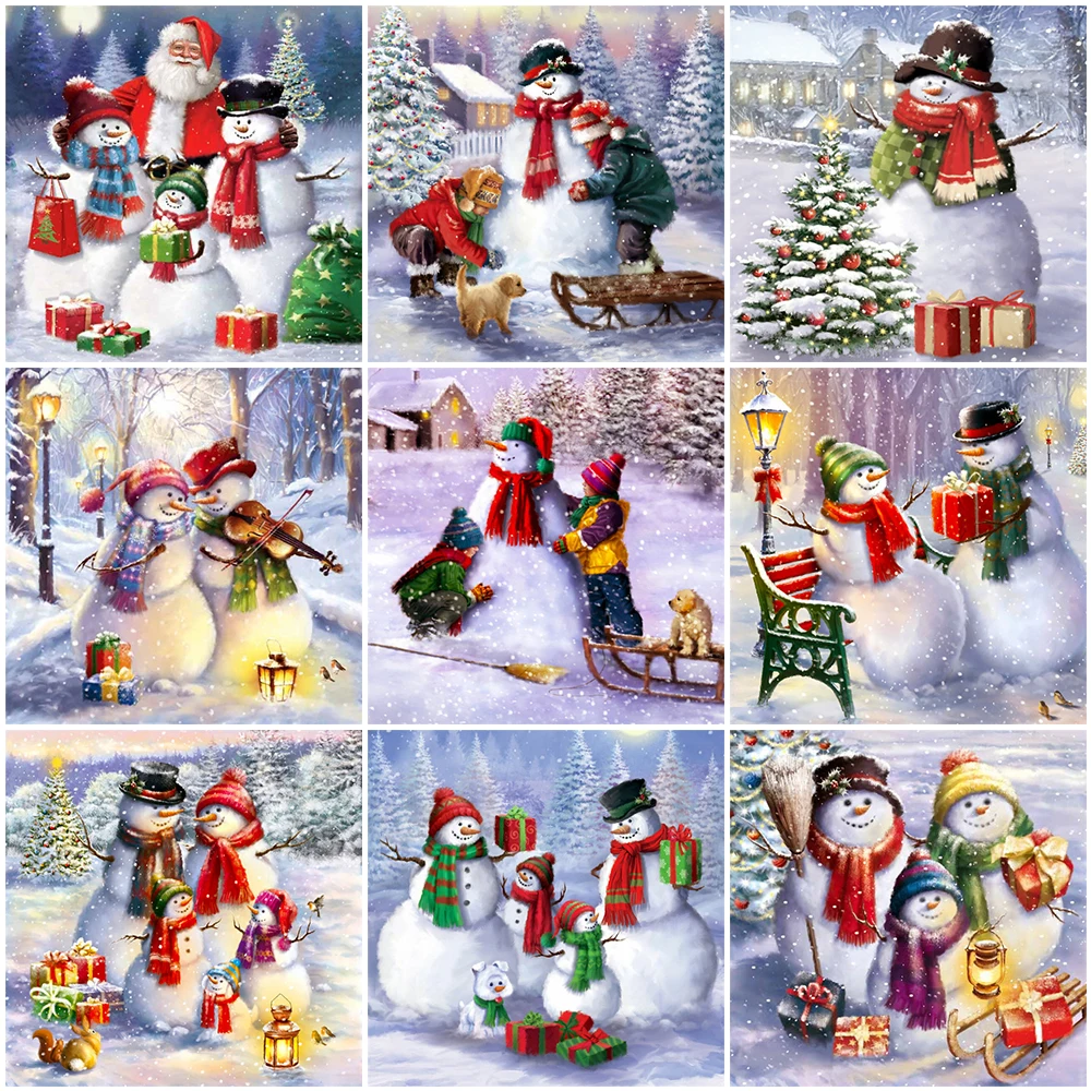 Новое поступление 5D DIY Алмазная картина Снеговик бриллианты вышивка мультфильм