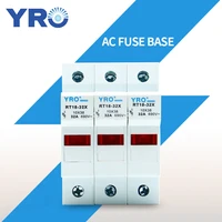 ac 1pc 3p fuse base 690v 32a with led light matching fuse 10x38mm r015 only fuse base rt18 32x