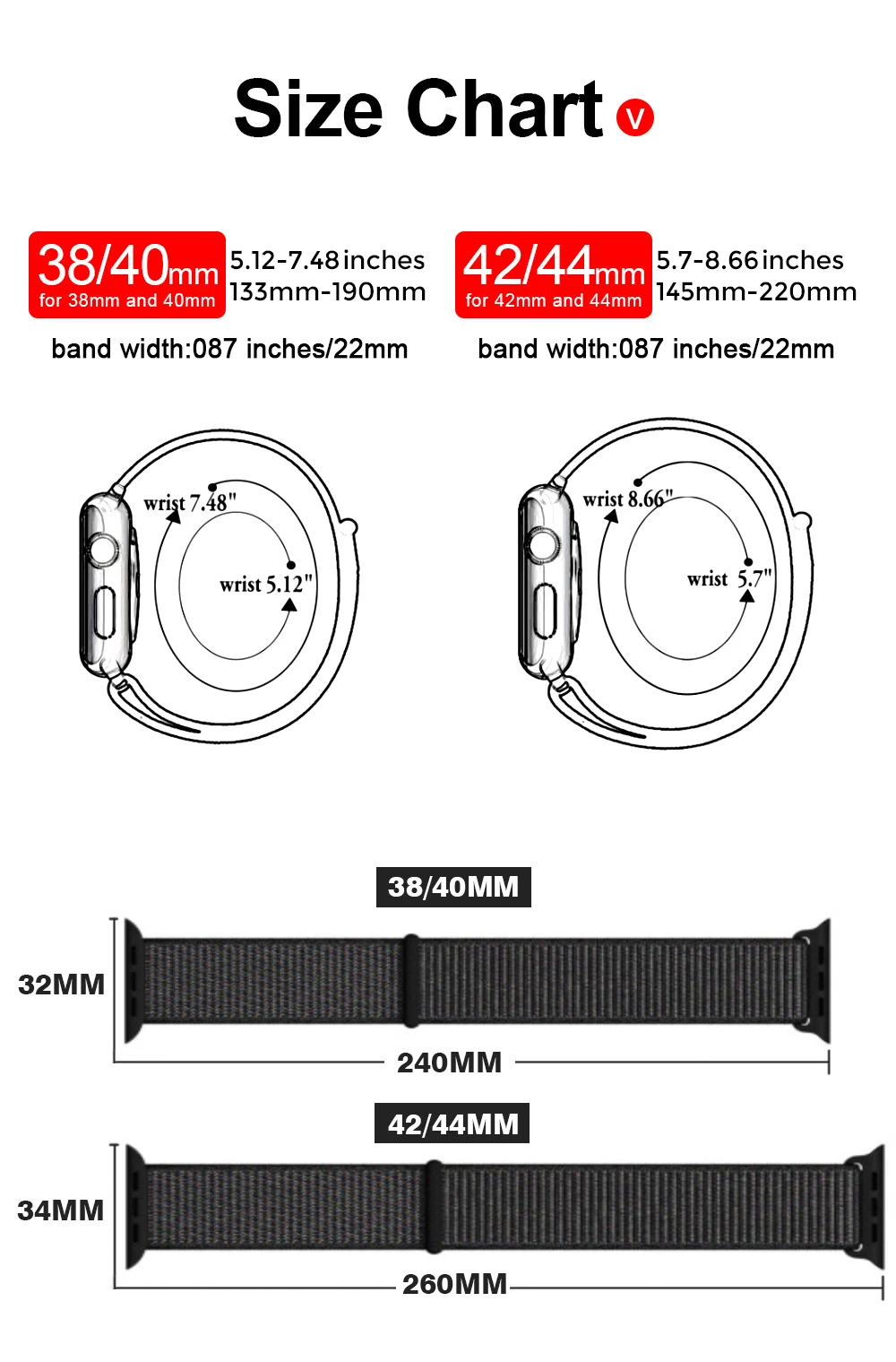 Тканый нейлоновый ремешок для apple Series 5, ремешок для часов 42 мм, 44 мм, 38 мм, 40 мм, спортивный нейлоновый браслет для iwatch 4/3/2/1