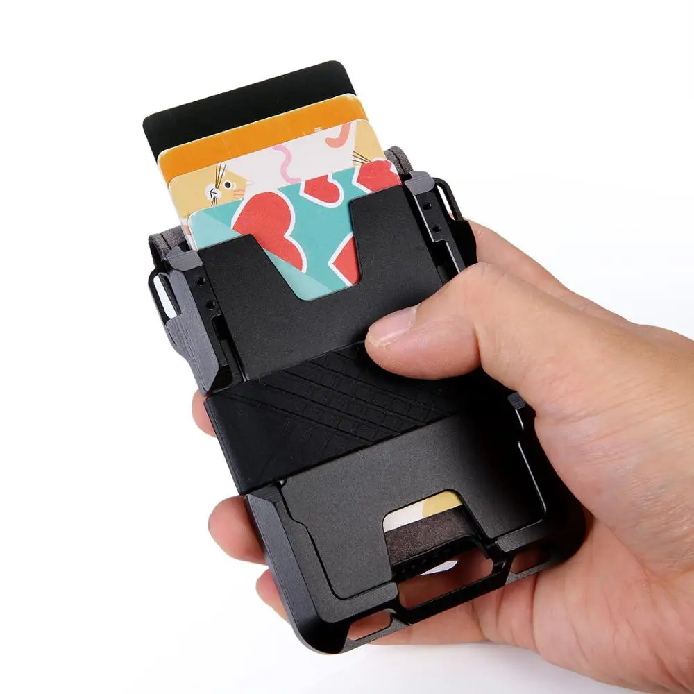 Уличный Карманный Кошелек с металлическим зажимом минималистичный кошелек для