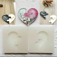 silicone mold for heart shaped puzzle pendant resin silicone mould handmade tool diy craft epoxy resin molds
