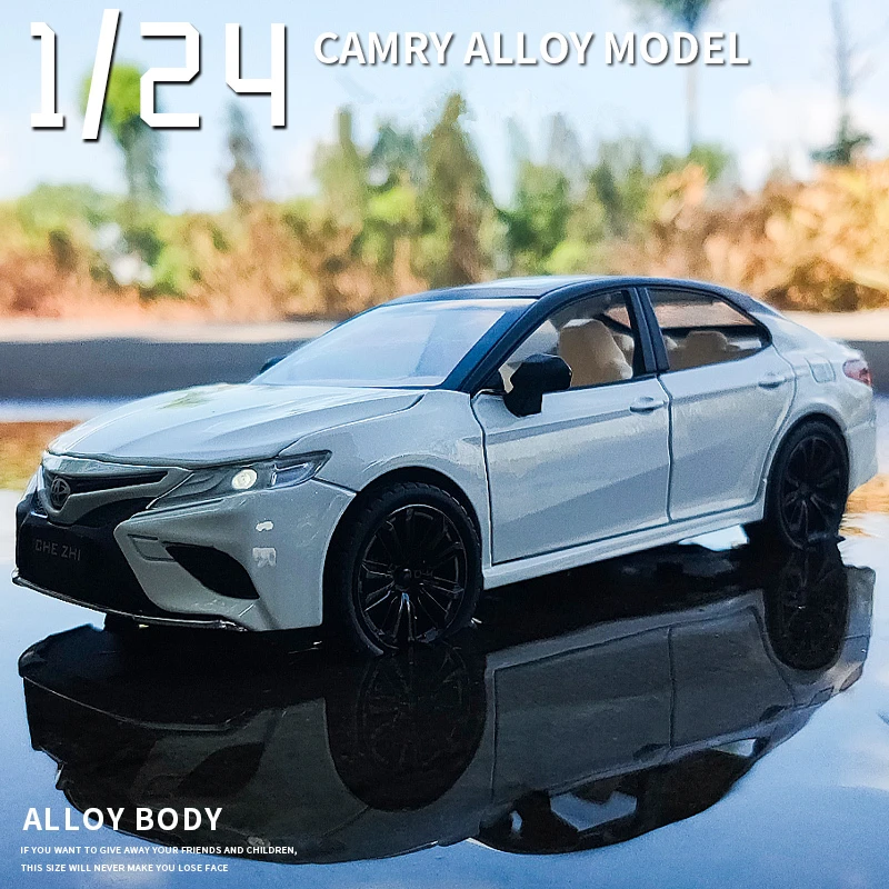 

1:24 Toyota Camry Alloy Car Model Diecast Metal Toy Vehicles Car Model High Simulation Sound Light Collection Childrens Toy Gift
