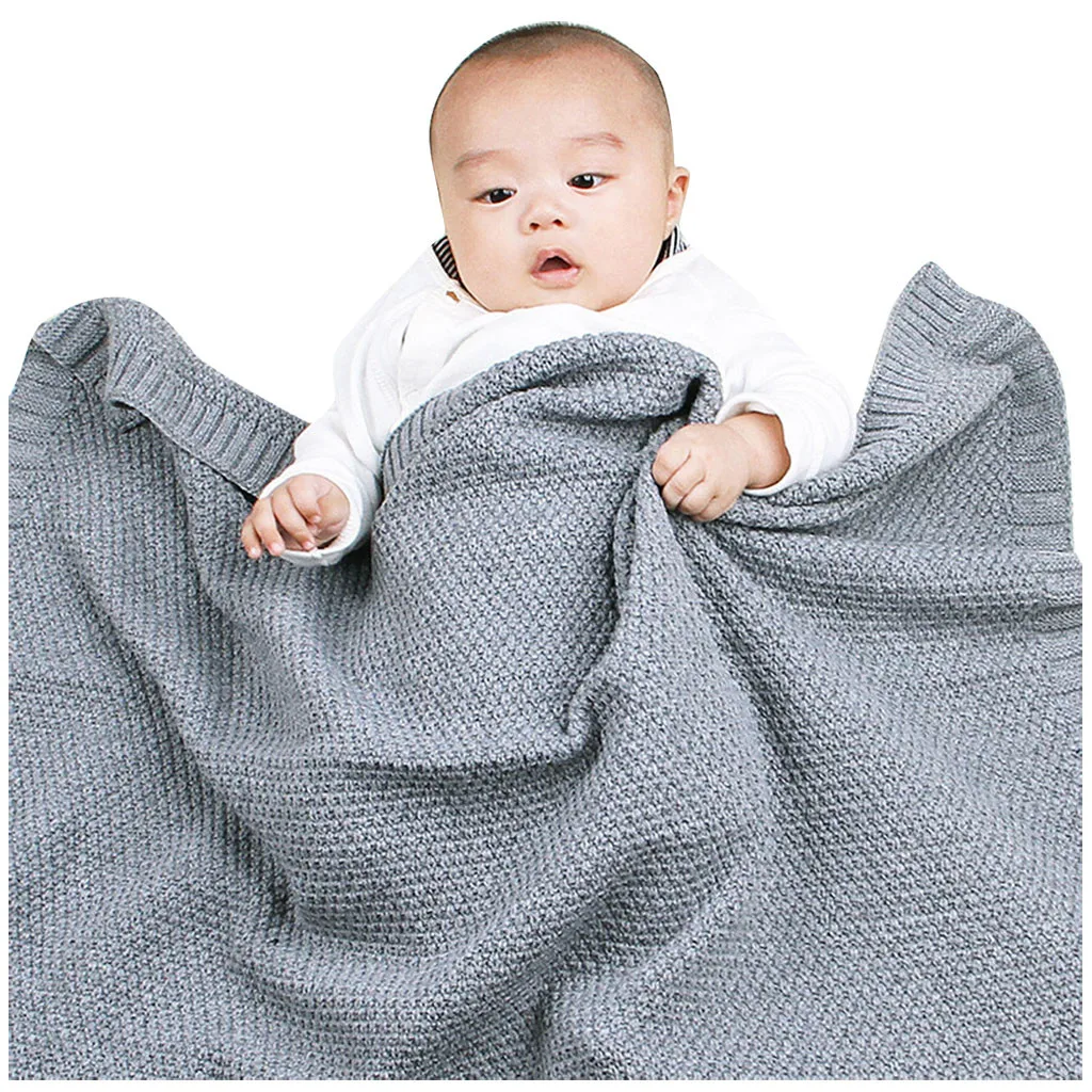 1Pc Muslin Baby Knitted Soft Newborn Blankets Swaddle Wrap Stroller Infant sleepsack Bedding Quilt Play Mat#g4 | Мать и ребенок
