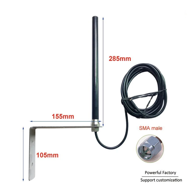 High Gain 25Dbi Outdoor Base Station GSM GPRS LTE 4G Antenna RG58 Cable 3M Feeder SMA Male