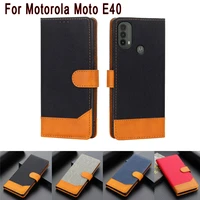 motoe40 book case for motorola moto e40 cover leather card stand phone protector shell etui on motorola e40 flip wallet case bag