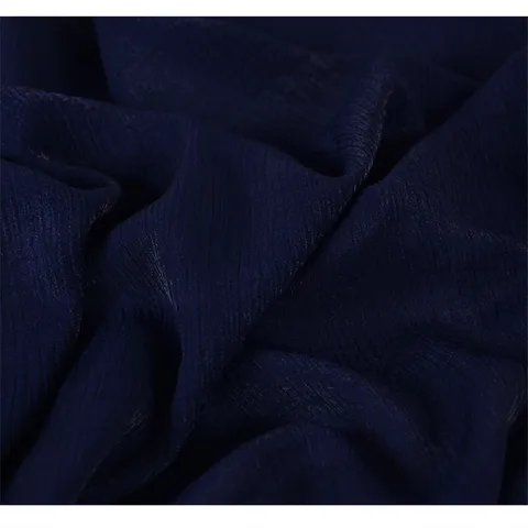 CF930 шелковая льняная ткань, блестящая темно-синяя Роскошная рябь, высококачественная ткань на заказ, льняная осветительная ткань для женщин