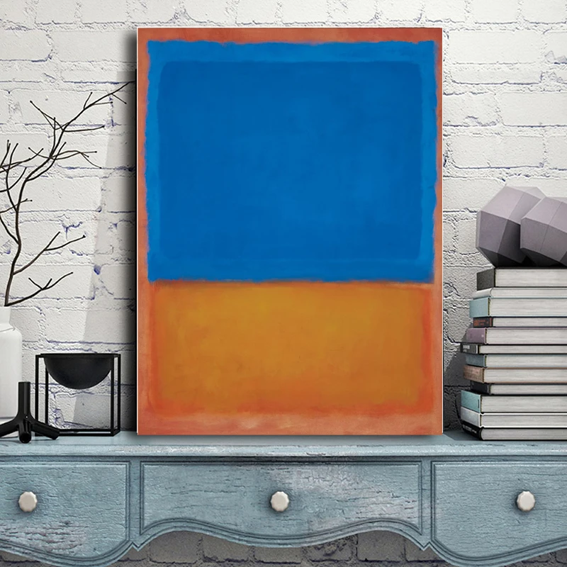 Маркер Rothkoes Красный Синий Оранжевый настенные художественные Постеры-холсты печатные картины маслом настенные картины гостиная украшение дома Artwwork