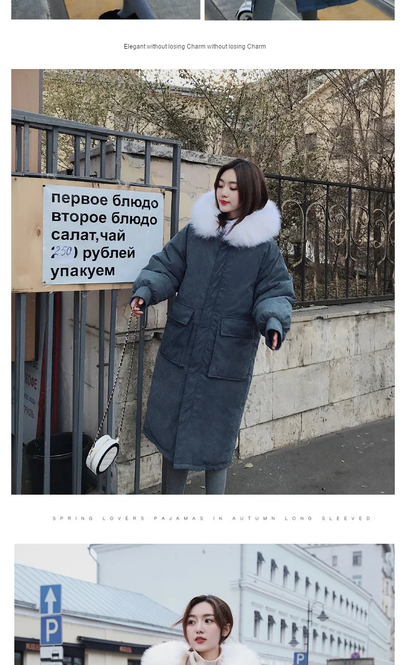 Bella philosophy, женское однотонное зимнее теплое длинное плотное Свободное пальто с хлопковой подкладкой для девочек, женская верхняя одежда с меховым воротником, парки