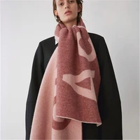 new autumn and winter cashmere ac home with the same large letter jacquard long warm scarf wild fashion shawl women