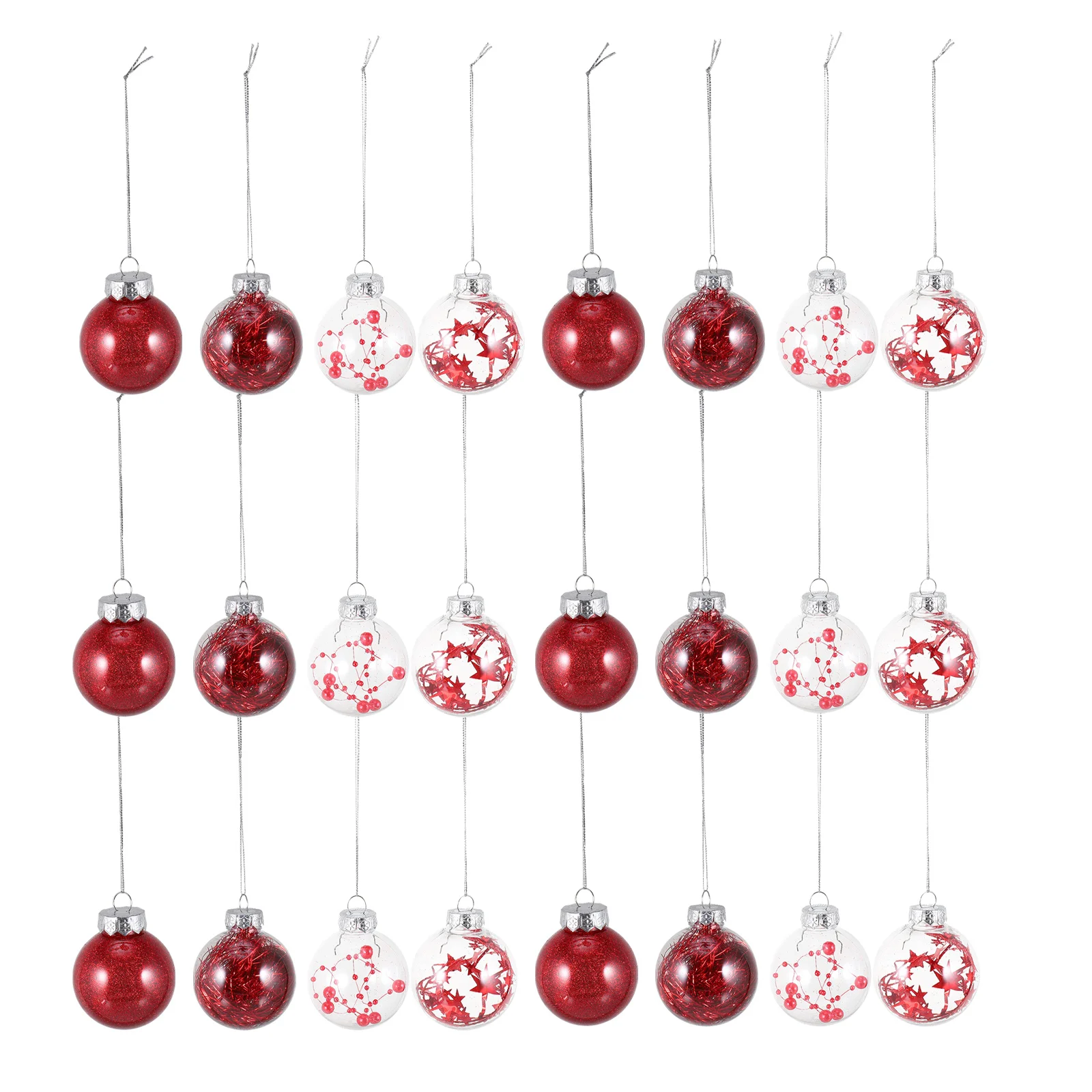 

24pcs Christmas Hanging Decor Colorful Globe Hanging Globe