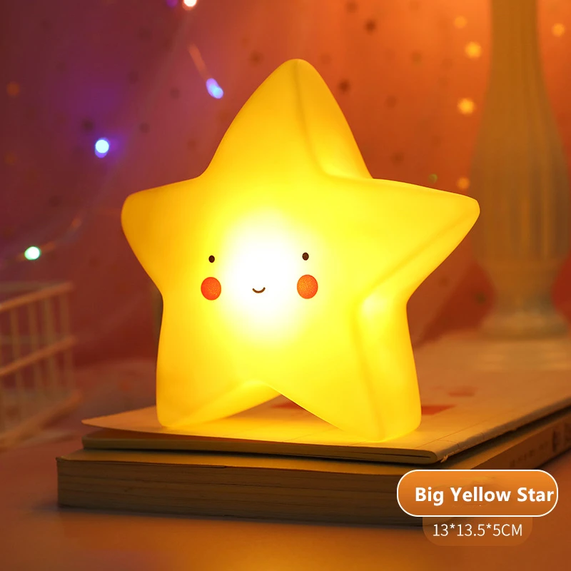 

Cute Led Big Star Night Light Table Lamp Children's Room Decoration Light Star Shape Lamp Baby Bedroom Night Lamps Kids Gifts