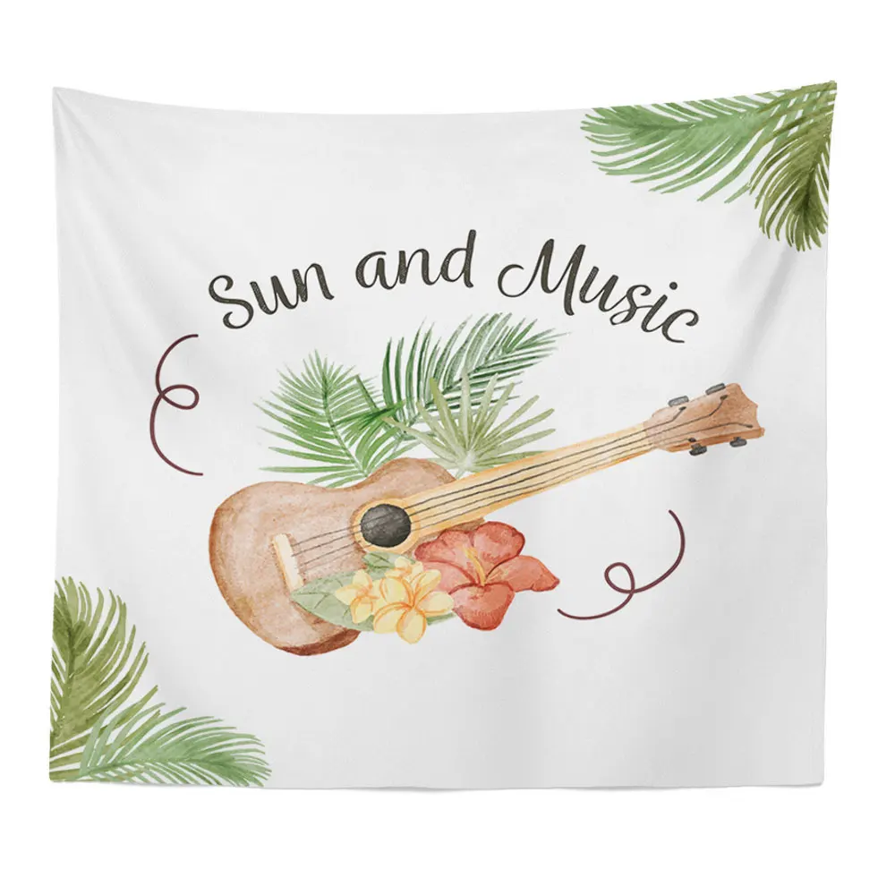 Декоративный гобелен растение зеленая акварель узор серия ТВ фон настенный с