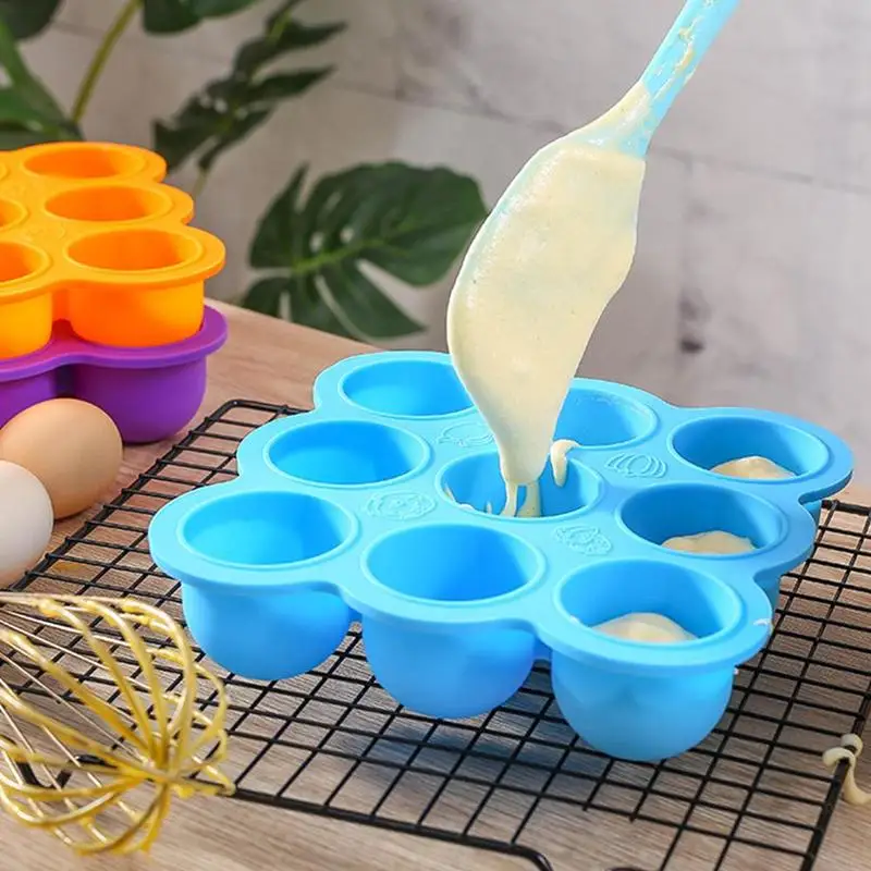 

Baby Food Storage Box With Cover 9-hole Food Grade Container Ice Box Silicone Sealed Lunch Baby Food Mould Tray K3Z0