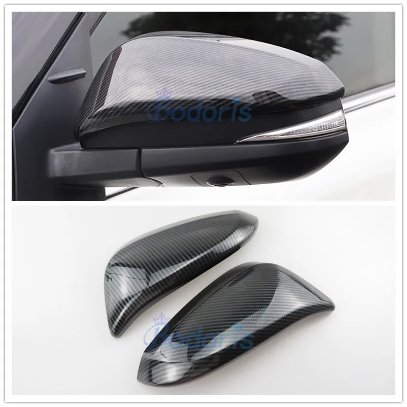 

Carbon Fiber Color Side Wing Mirror Cover Overlay Rear View Trim Panel 2014-2018 For Toyota RAV4 XA40 Accessories