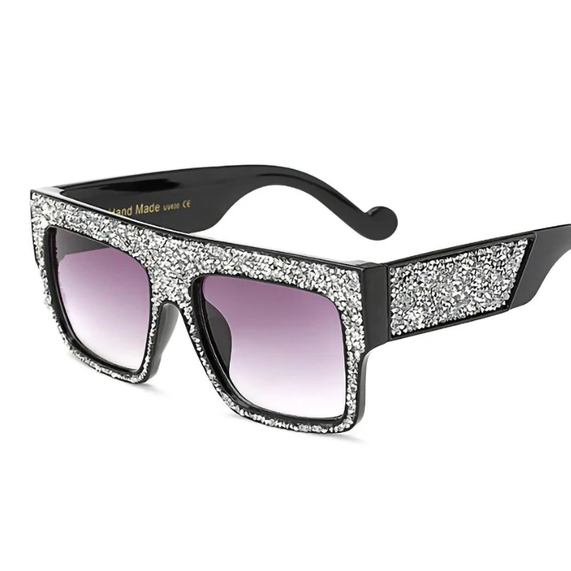 

Солнцезащитные очки Ggovo унисекс, модные очки с большой оправой, роскошные очки-стразы с камнями, оверсайз, фокусные очки с защитой UV400