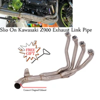 full system motorcycle exhaust modify connect front mid link pipe without muffler slip on for kawasaki z900 2017 2020 ninja 900