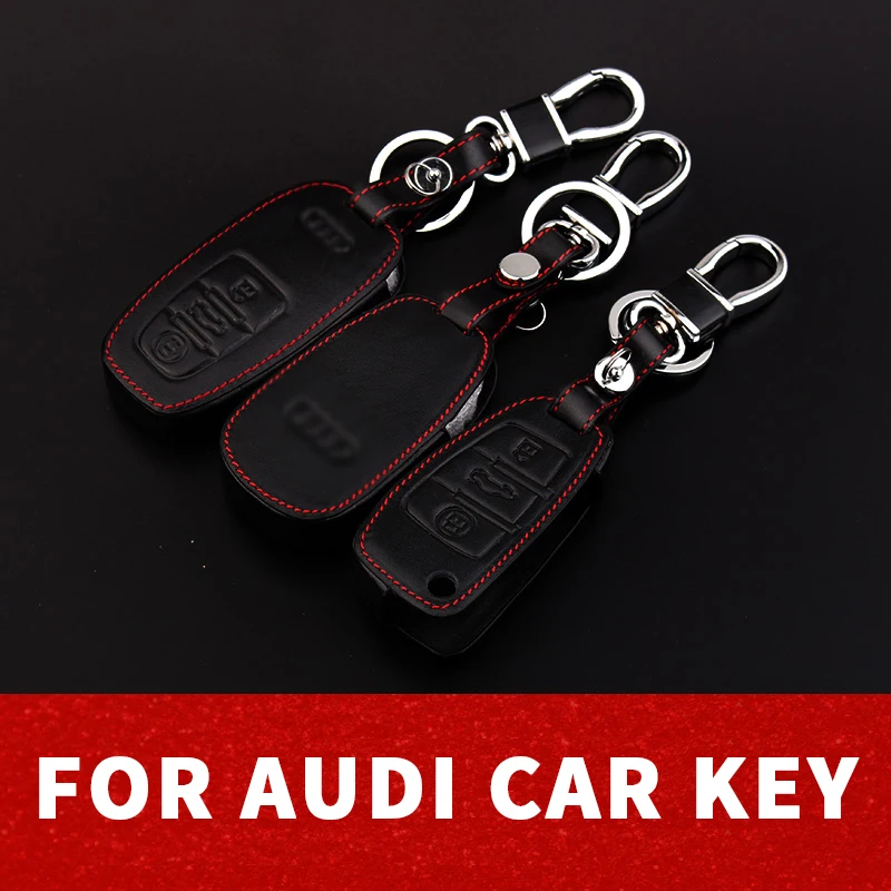 CHEPINFA кожаный чехол для автомобильного ключа Audi A1 A2 A3 A5 A6 A4L A6L Q3 Q5 Q7 TT Q8 A8 Q5L A7 A8L RS3 S5678
