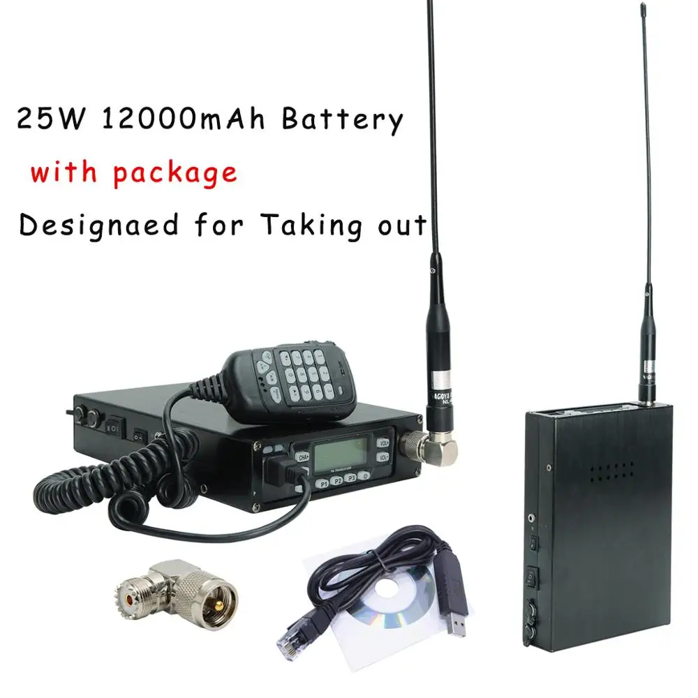 ABBREE 25 Вт Рюкзак Портативный VHF/UHF любительский радиоприемник батарея 12000 мАч 199CH