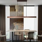 Современный светодиодный подвесной светильник для столовой, длинные офисные осветительные приборы для ресторана в скандинавском стиле, освещение для бара, лампы для обучения