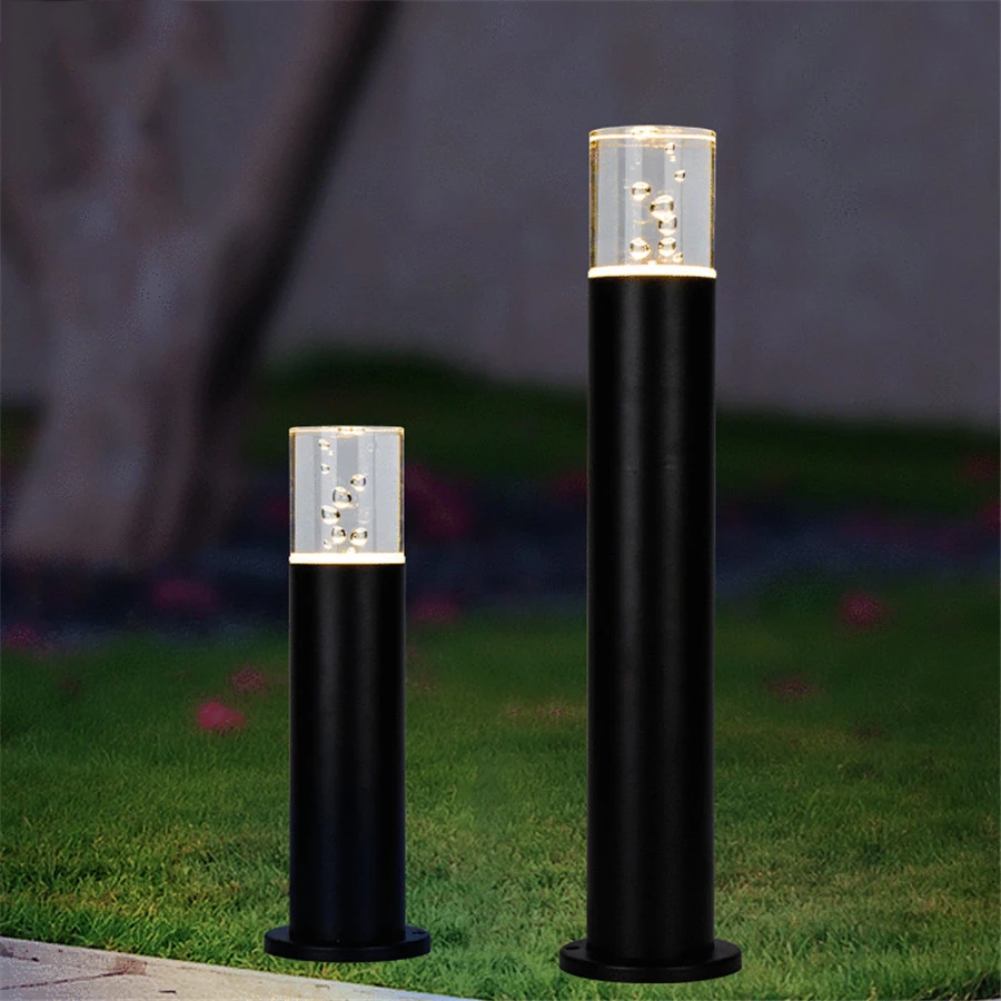 

10W Outdoor Waterproof Acrylic LED Lawn Lamp Aluminum Garden Path Pillar Light Courtyard Villa Landscape Column Bollards Light