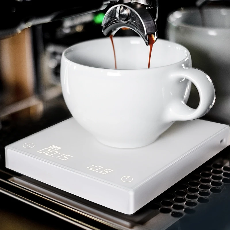 TIMEMORE Store черные зеркальные базовые кухонные весы для кофе с временем USB