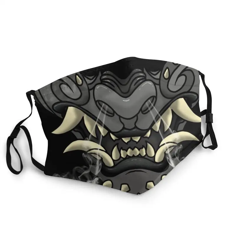 Стальная маска Oni Demon Maw пылезащитная Регулируемая японская для лица Hannya Monster