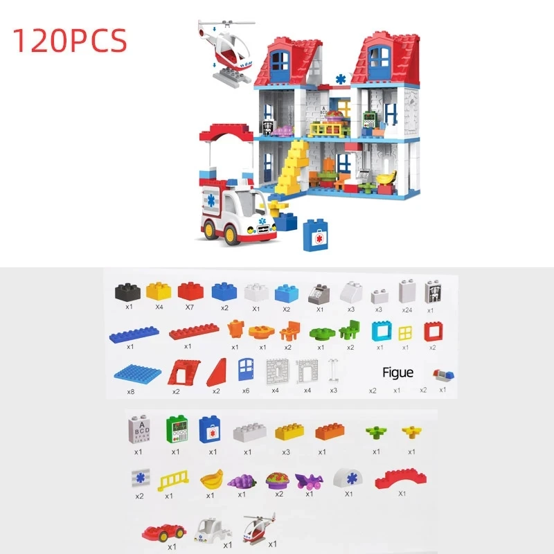 Замок Снежный из кубиков набор кирпичей для девочек принцесс семейный дом