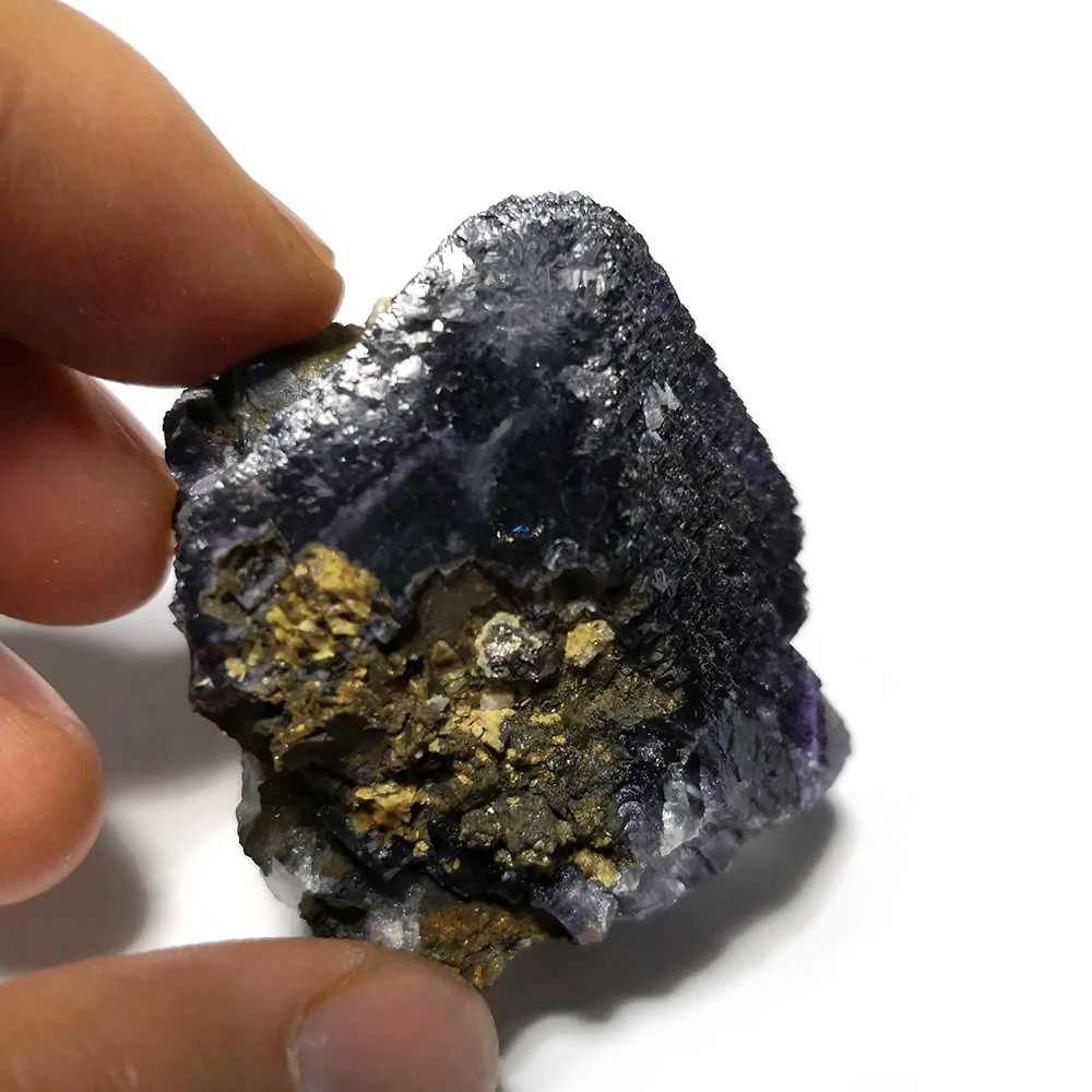 

47g B4-2 Natural Purple Fluorite Mineral Crystal Specimen Decoration Gift Collection From Inner Mongolia, China