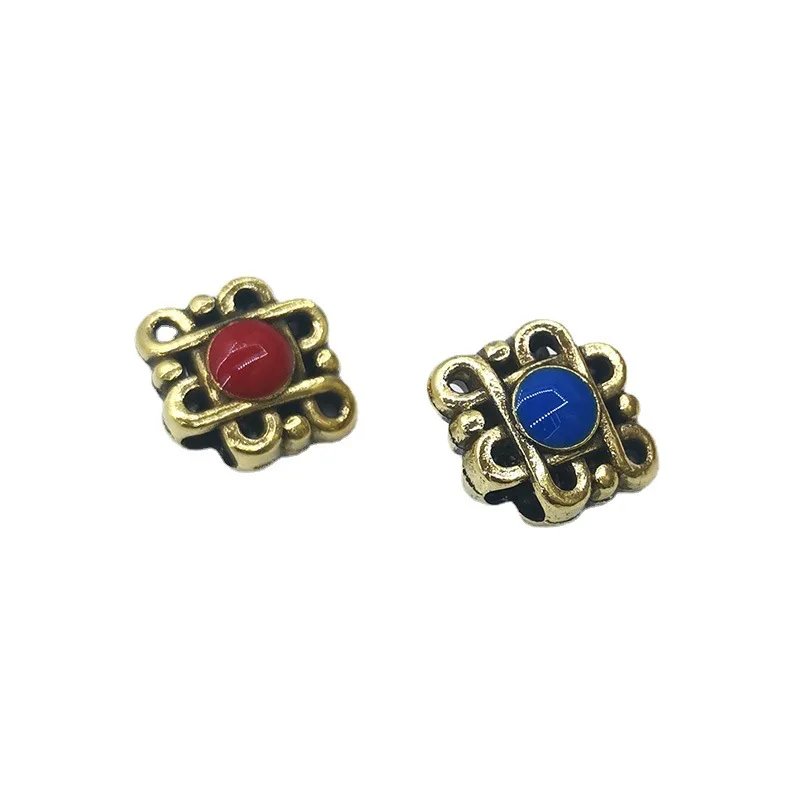 

20 PCS 14x11mm Metal Alloy Antique Gold Plated Spacer Beads DIY Handmade Chinese Knot Beads Accessories For Jewelry Making
