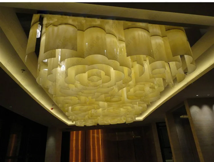 Большая Новая китайская ткань отдел продаж лобби люстра гостиная столовая