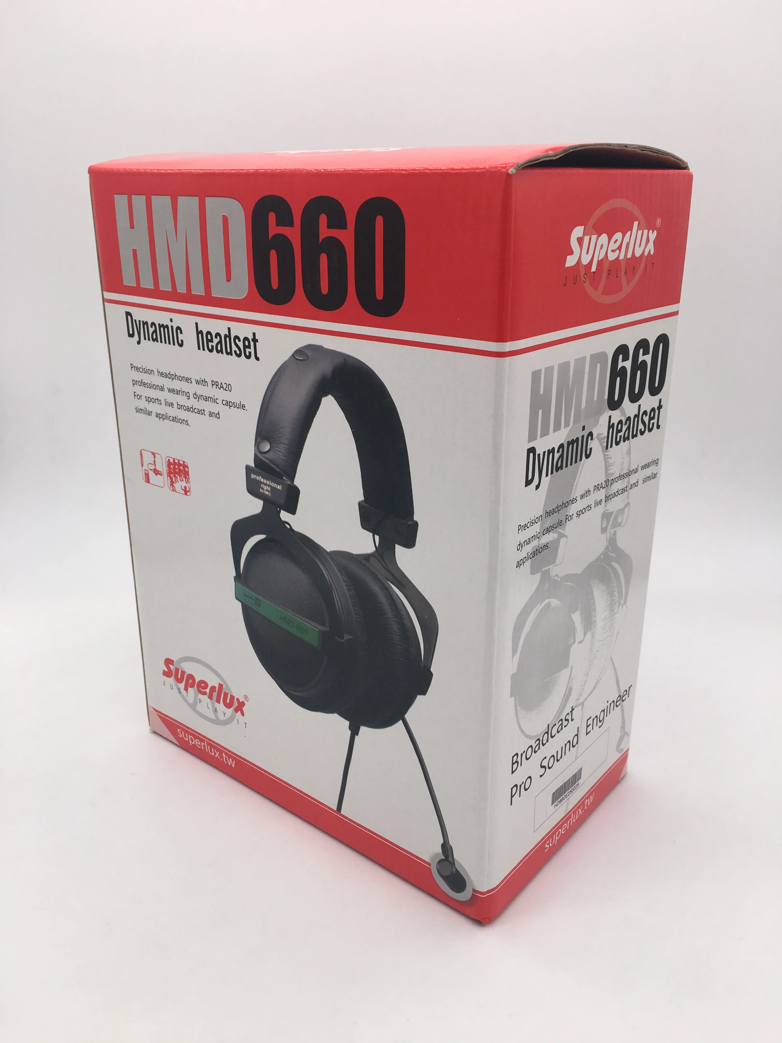 Профессиональные стереонаушники Superlux HMD660E с динамическим микрофоном для прямой трансляции, диджейской музыки, настольной видеоконференции