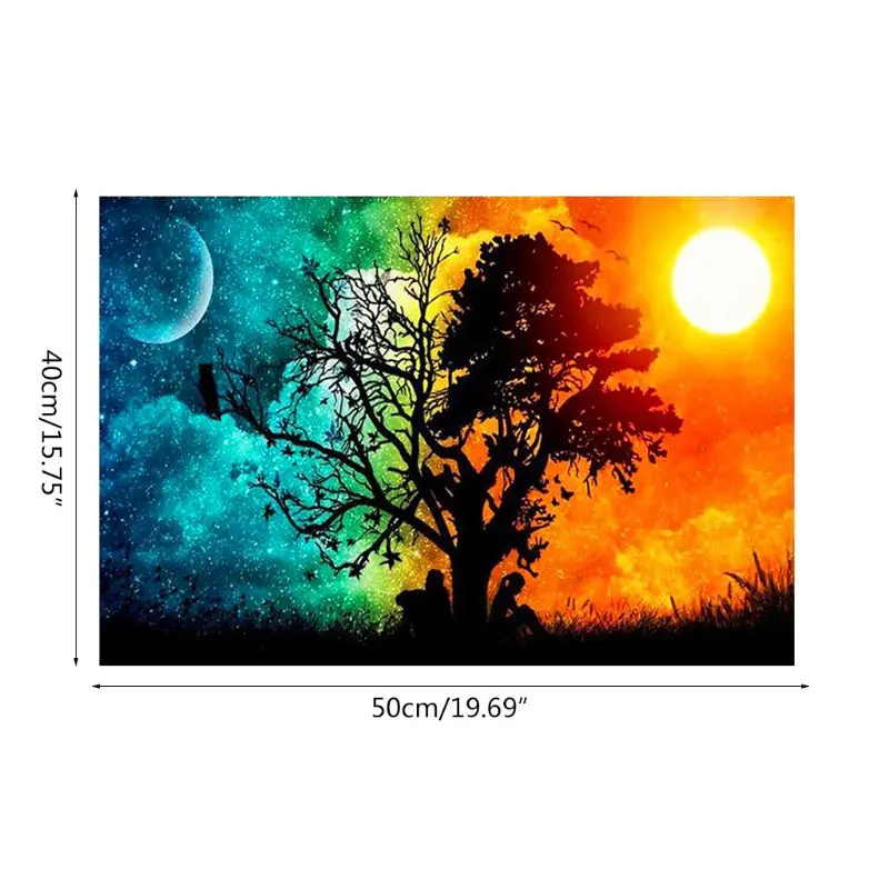 

Tree Digital Oil Painting By Numbers Canvas Wall Picture DIY Hand Painted No Frame Home Decor for Adults Beginner