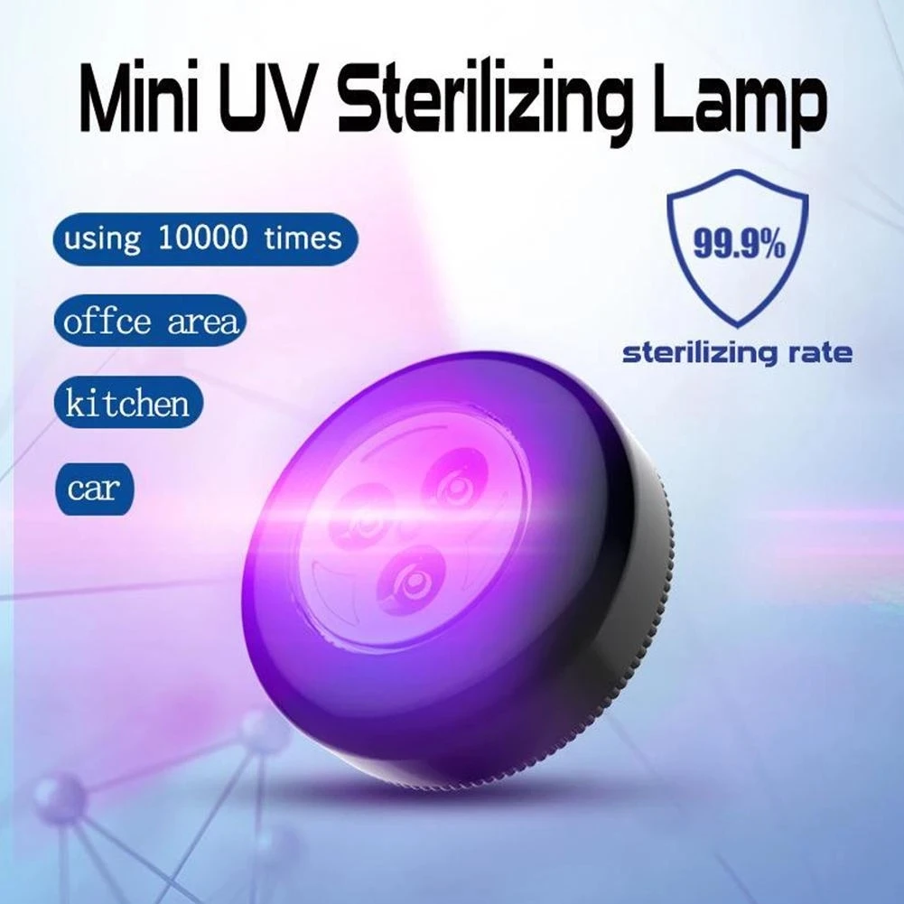 

Mini LED Ultraviolet Light Car Germicidal Lamp 365nm UVC bulb Disinfection Sterilization Portable UVC Lights for Home Travel