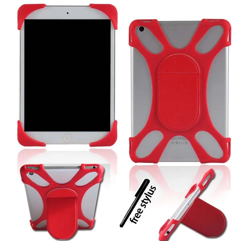 red KK& LL для Apple iPad 1 2 3 4/Air 3 /PRO 10,5 Pro 11-противоударный силиконовый чехол-подставка для планшета+ стилус - Цвет: red