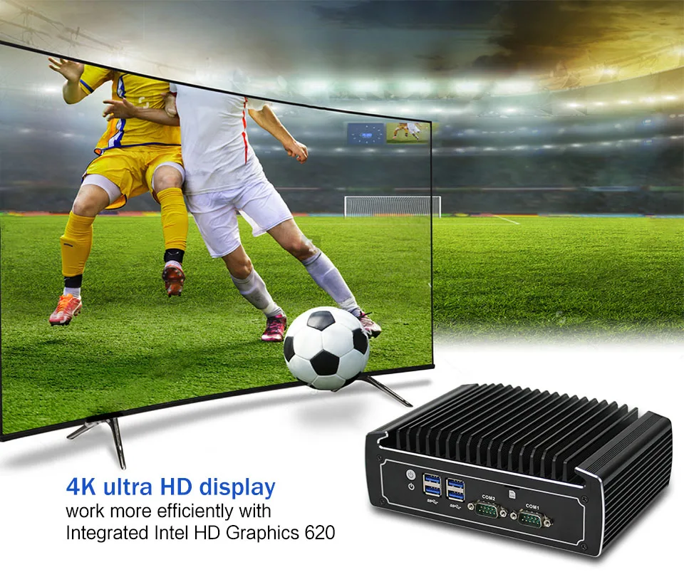 Мини ПК Core i5 8250U 2 * RS485/232 LAN 8 USB HDMI Windows Linux неттоп безвентиляторный промышленный