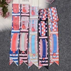 Новый Воротник с принтом женский шарф Многофункциональный Модный корейский стиль сумка для галстука ручка лента женский шарф BS20